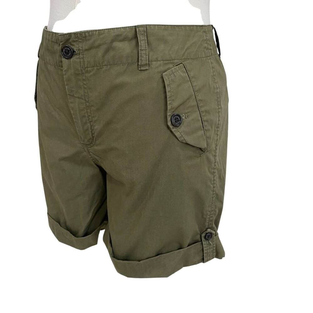 Lauren Ralph‎ Lauren Olive Utility Shorts 12P Cotton Gorpcore Outdoor Summer - Picture 4 of 7